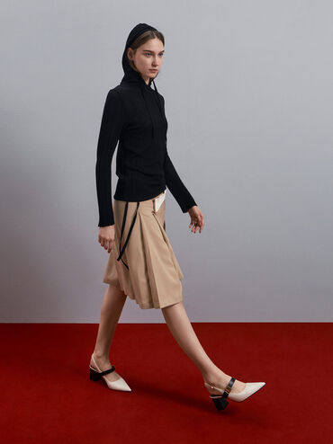 Yvette Mary Jane Slingback Pumps, Chalk, hi-res