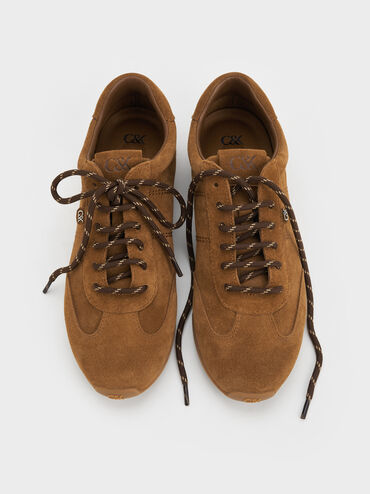 Jace Suede Sneakers, Brown, hi-res