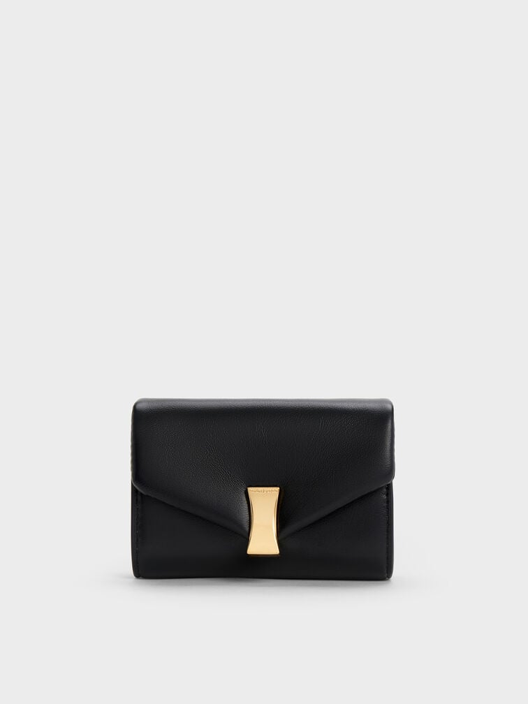 Lilibet Chain-Strap Wallet, Black, hi-res