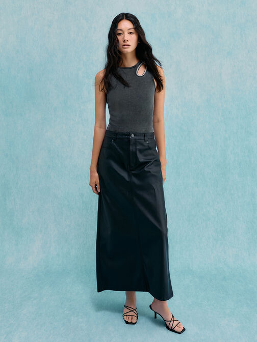 Strappy Heeled Sandals, Black, hi-res