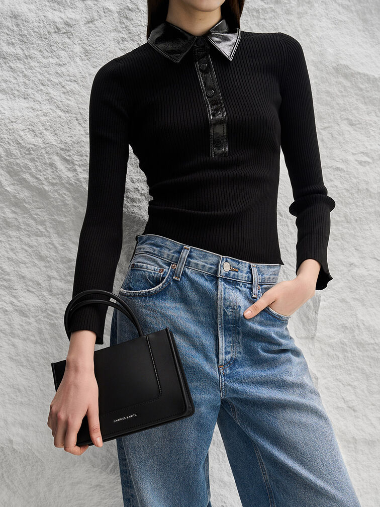 حقيبة توت صغيرة دايلا, أسود كلاسيكي, hi-res