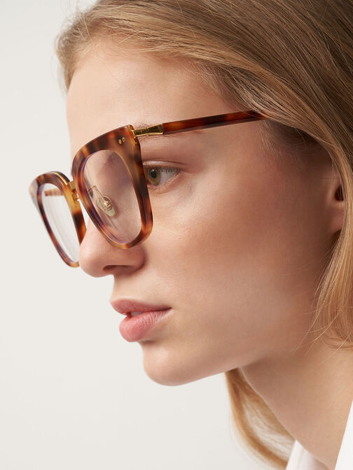 Acetate Tortoiseshell Square Blue Light Glasses, T. Shell, hi-res