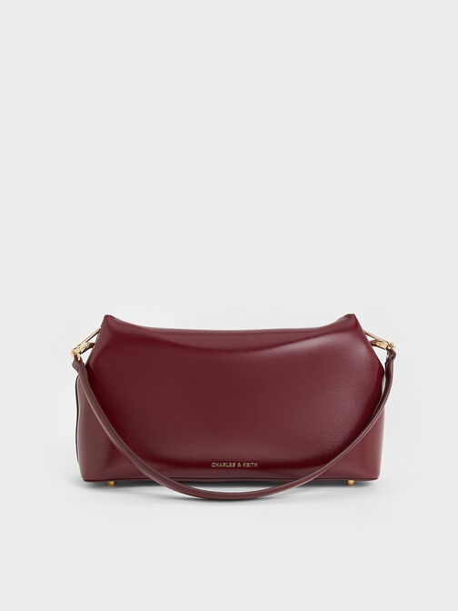 Wisteria Metallic-Accent Shoulder Bag, Burgundy, hi-res