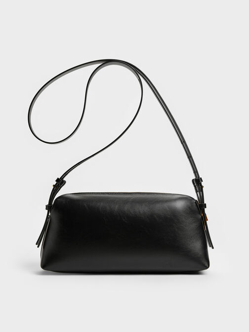 Deyna Double-Strap Shoulder Bag, Black, hi-res