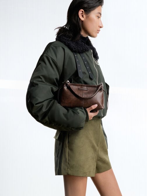 حقيبة يد, بني مطفي, hi-res