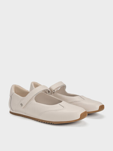 حذاء ماري جين جلد, أبيض طباشيري, hi-res