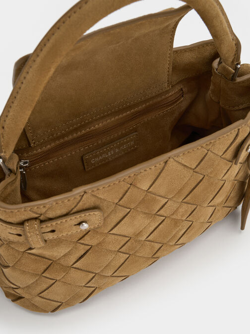 شنطة إيفيت من شامواه منسوج مُعاد تدويره, رملي ذهبي هاديء, hi-res