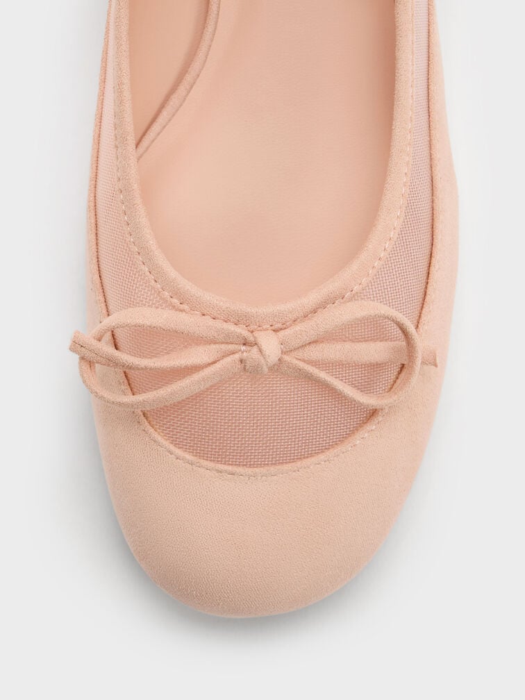 Mulligan Faux Suede & Mesh Mary Janes, Blush, hi-res