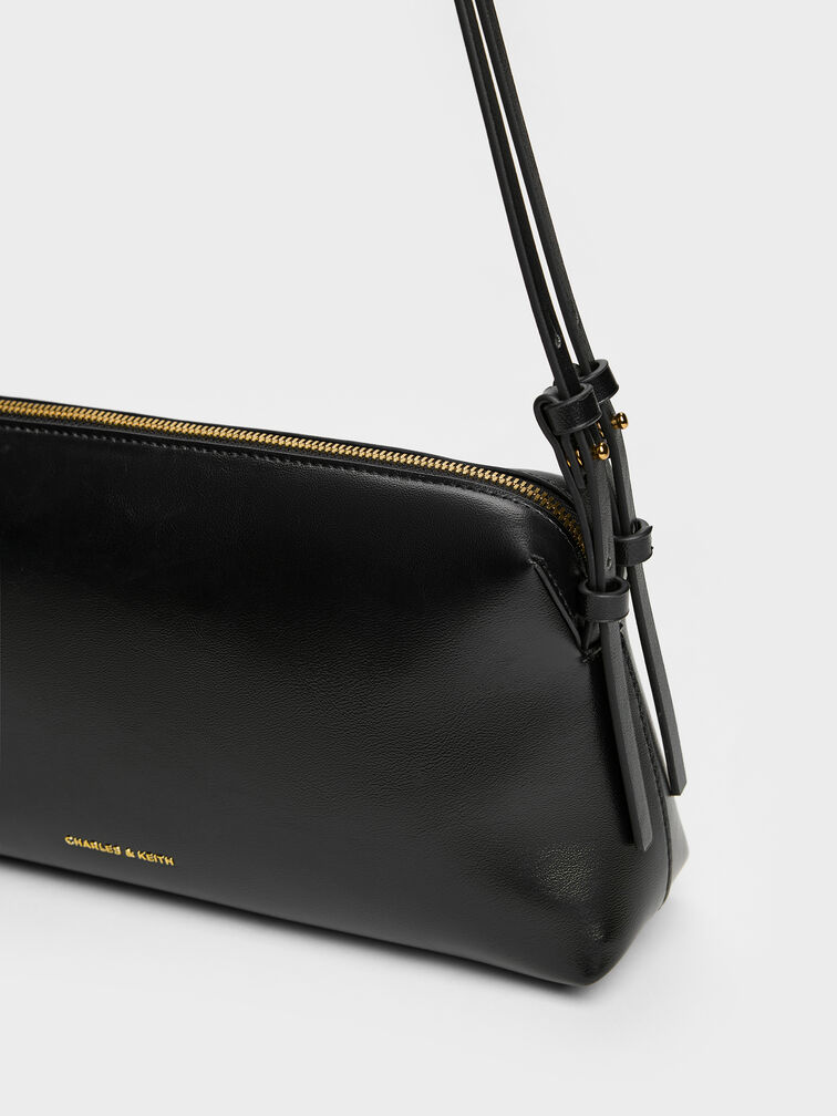 Deyna Double-Strap Shoulder Bag, Black, hi-res