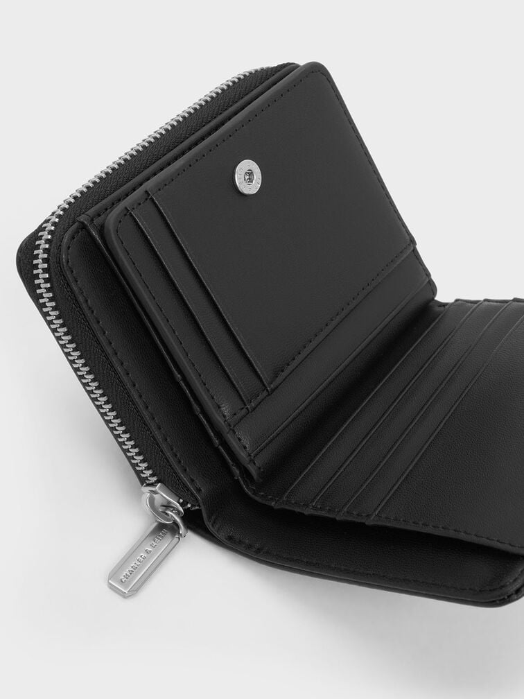 Finley Zip-Around Small Wallet, Noir, hi-res