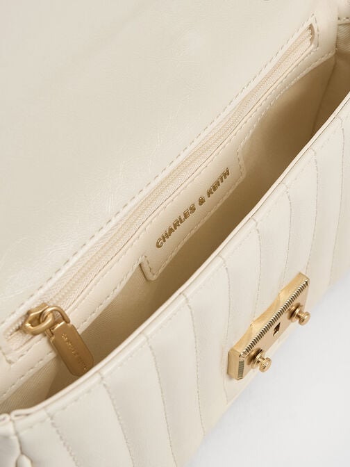 Mini Donna Crinkle-Effect Bag, Cream, hi-res