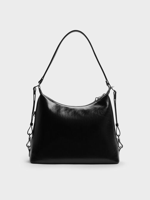 Atwood Chain Hobo Bag, Noir, hi-res