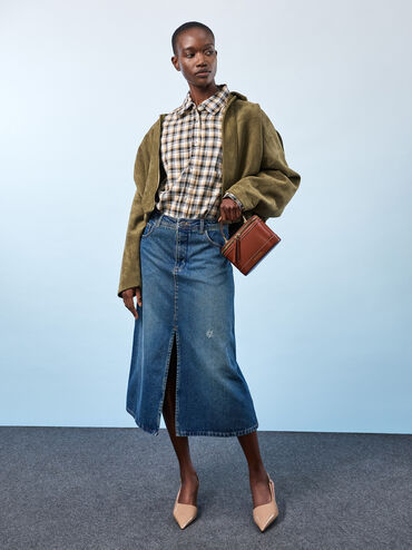 حقيبة مكياج بمقبض علوي من إينولا, قرميدي, hi-res