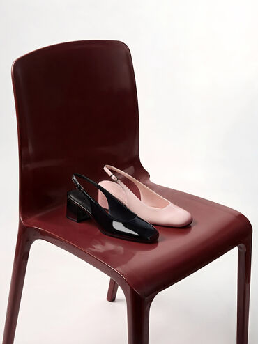 Danni Patent Slingback Pumps, Blush, hi-res