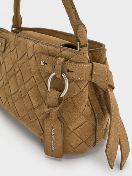 شنطة إيفيت من شامواه منسوج مُعاد تدويره, رملي ذهبي هاديء, hi-res