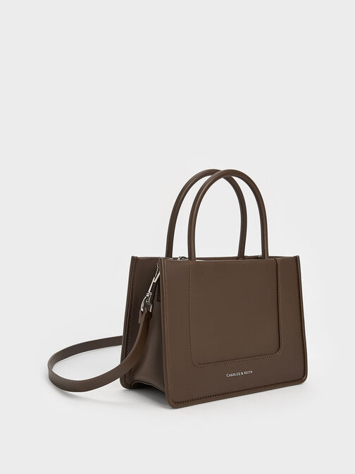 Mini Daylla Tote Bag, Dark Brown, hi-res