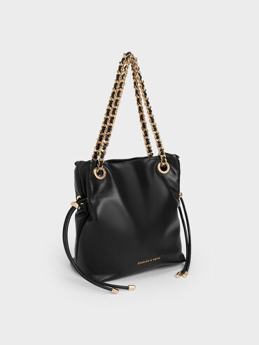 Arya Braided-Strap Double-Handle Crossbody Bag, Black, hi-res