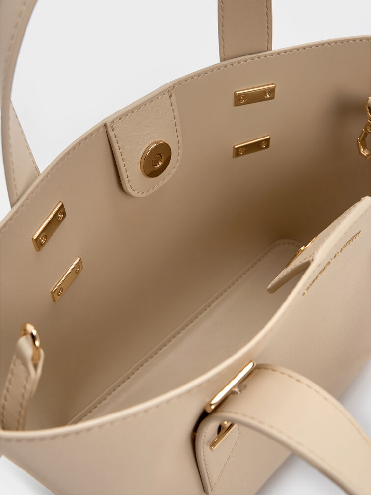 Mini Shania Double-Handle Tote Bag, Dusted Oat, hi-res