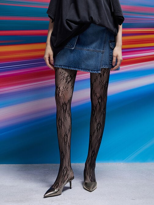 كعب بحزام خلفي ومقدمة مدببة, رمادي بيوتر, hi-res