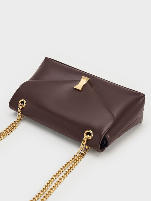 Lilibet Metallic-Accent Chain-Strap Bag, Plum, hi-res