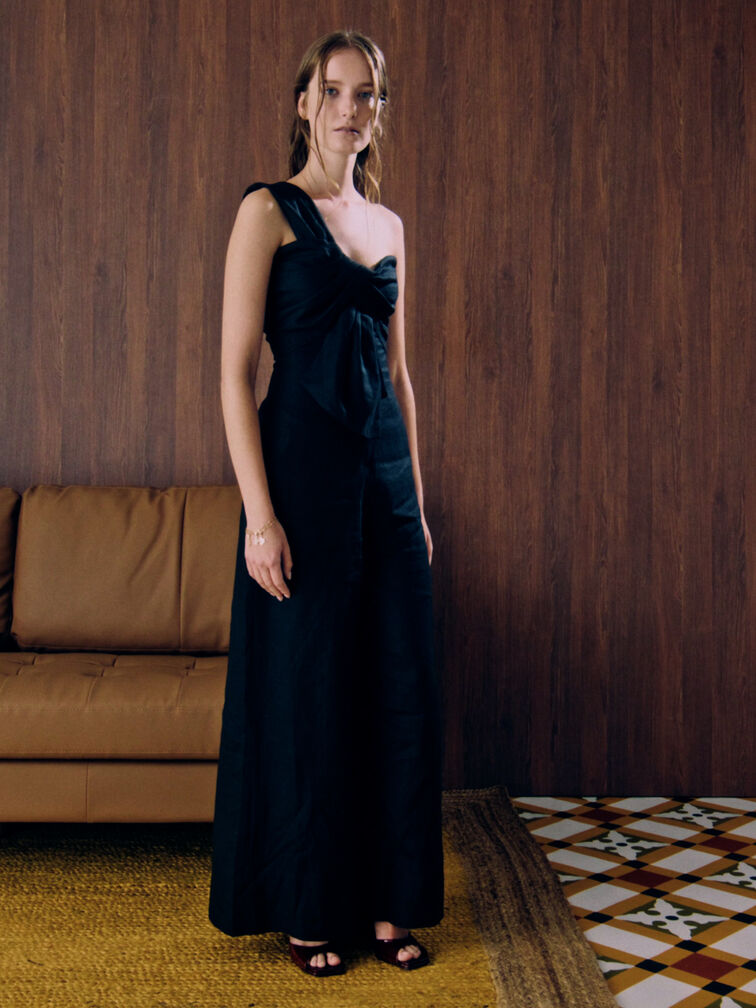 حذاء من الجلد اللامع بكعب ويدج, برغندي, hi-res