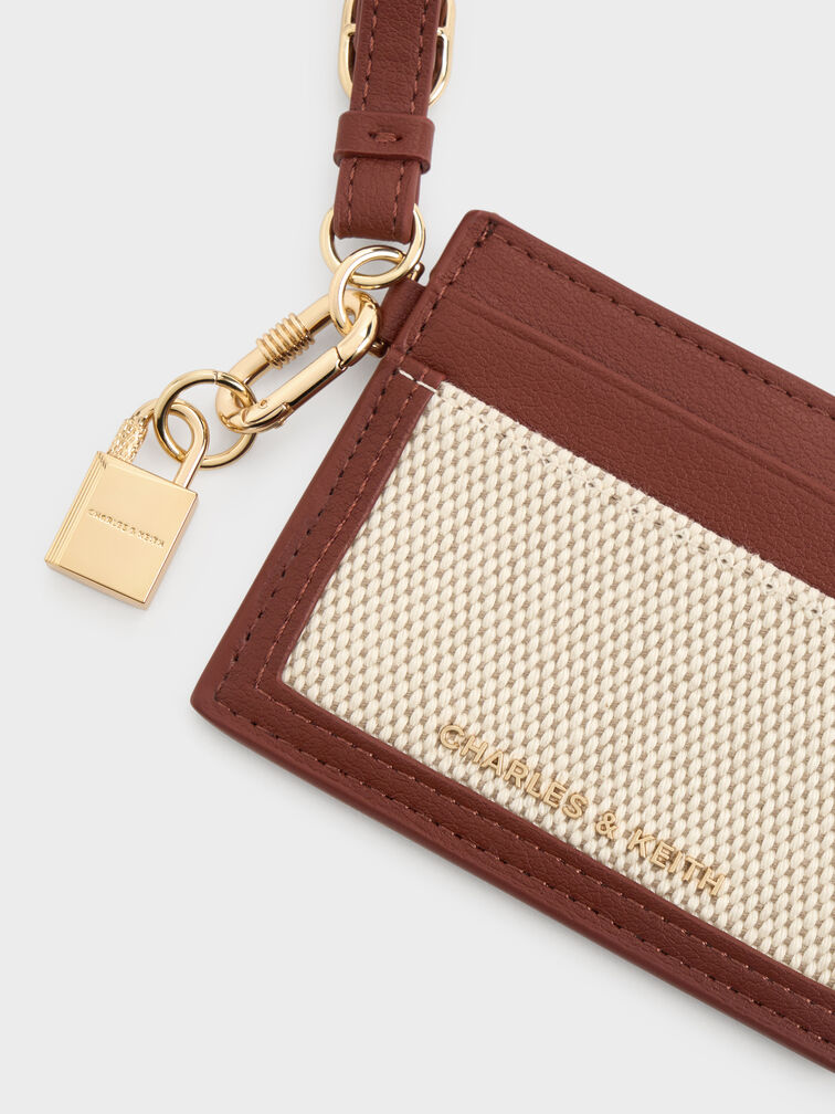 Scottie Canvas Card Holder, Brick, hi-res