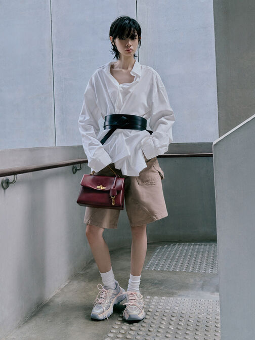 Kerry Chain-Handle Crossbody Bag, Mulberry Plum, hi-res