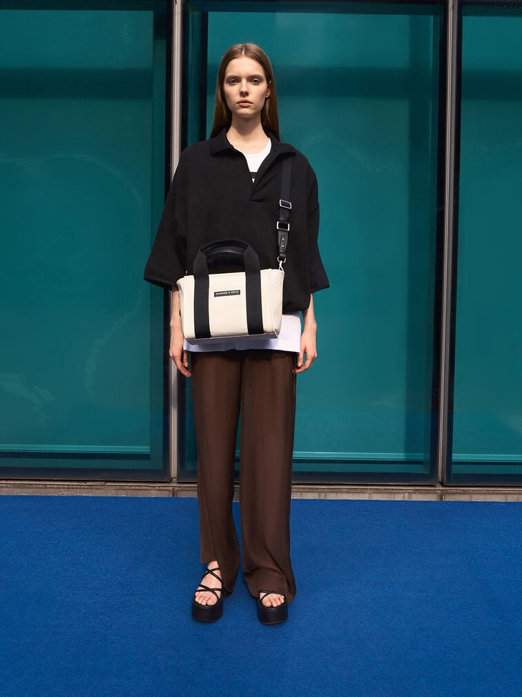 Kay Canvas Tote Bag, Multi, hi-res