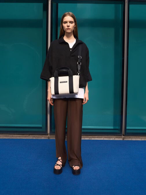 Kay Canvas Tote Bag, Multi, hi-res