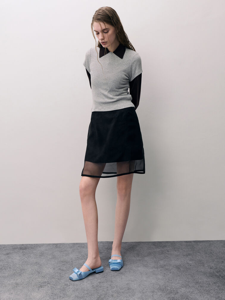 حذاء ميول برانتلي بفيونكة, أزرق, hi-res