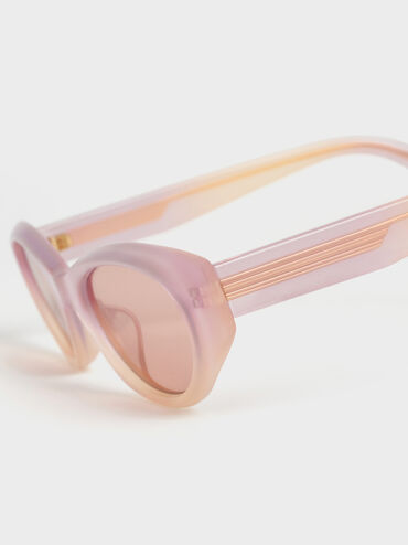 Bijou Recycled Acetate Cateye Sunglasses, Jelly Pink, hi-res