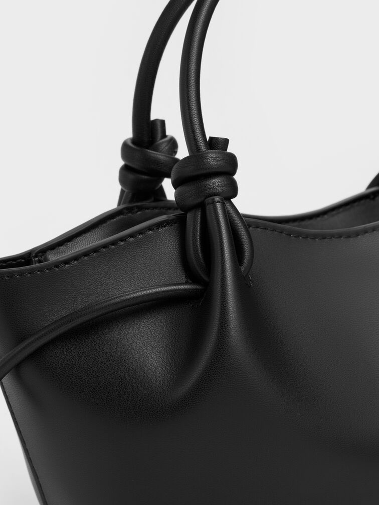 حقيبة توت "سامي" بمقابض معقودة, أسود, hi-res