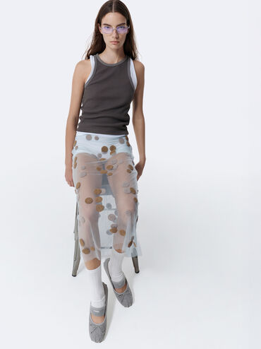 حذاء ماري جين فلات وينونا فِلت, رمادي فاتح, hi-res