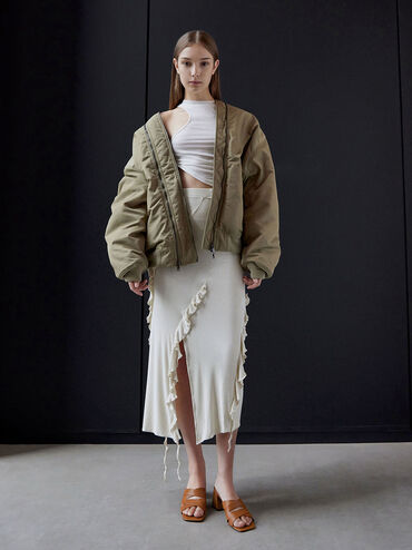 حذاء ميول بأحزمة متقاطعة ومقدمة مربعة وكعب عريض, كونياكي, hi-res