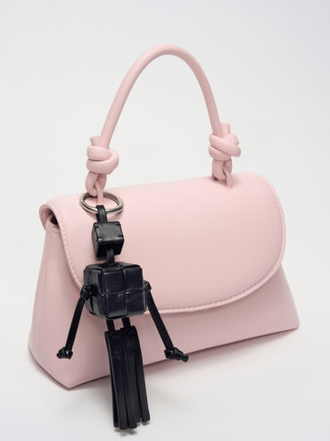 تعليقة شنطة إيفيت روبوت بنقشة منسوجة, أسود كلاسيكي, hi-res