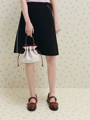 حقيبة دلو "سامي" بحبل سحب من الكانفاس, شوكولاتي, hi-res