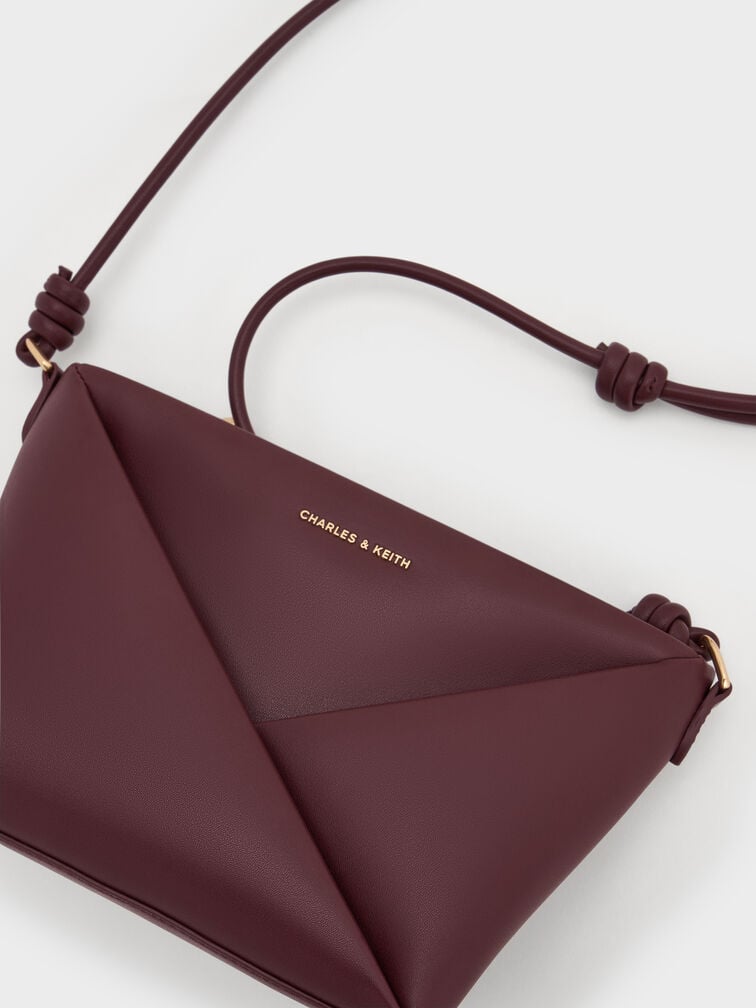 Midori Geometric Crossbody Bag, Wineberry Red, hi-res