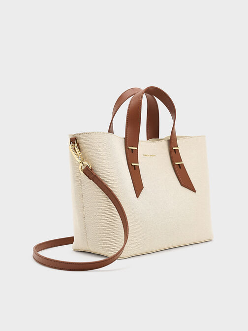 Shania Canvas Tote Bag, Chocolate, hi-res