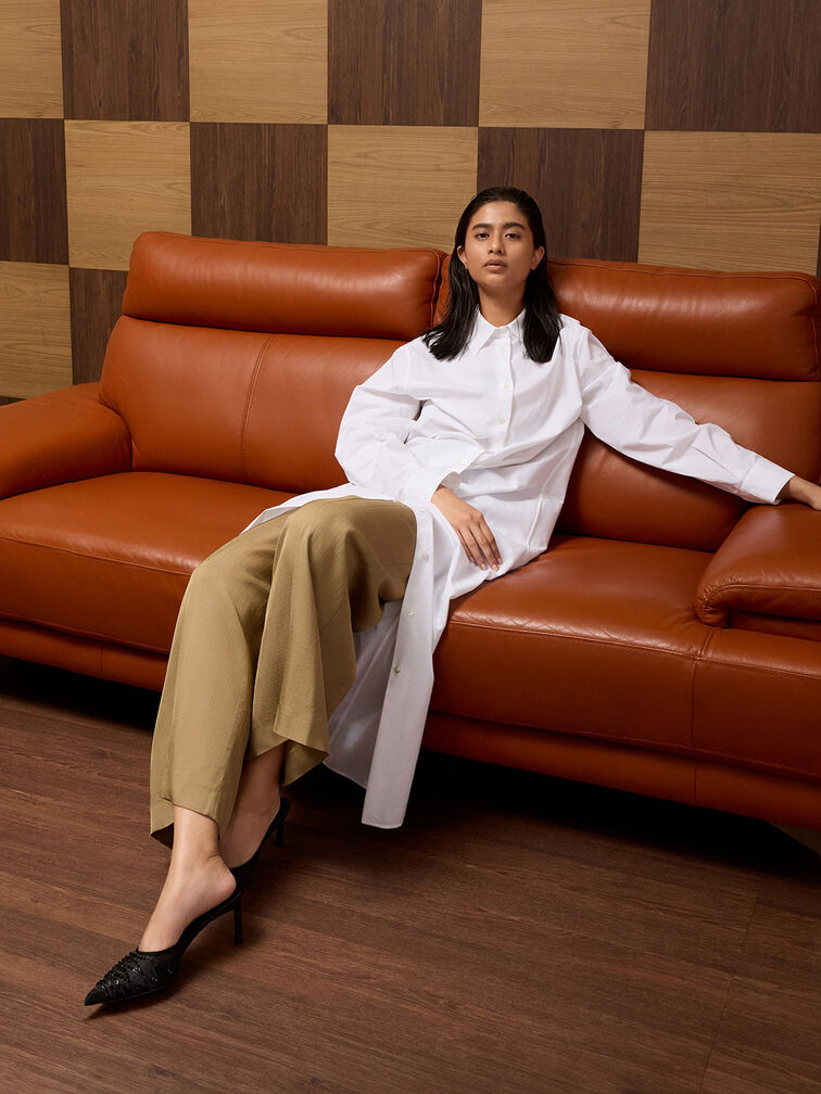 حذاء ميول بكعب عالٍ مصنوع من خامة شبكية ومزين بالترتر, أسود خشن, hi-res