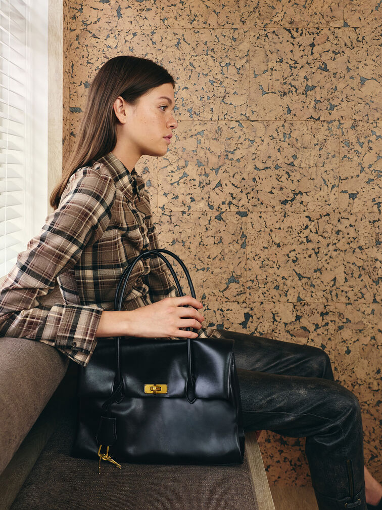 حقيبة توت "كيري" ترابيز, أسود, hi-res