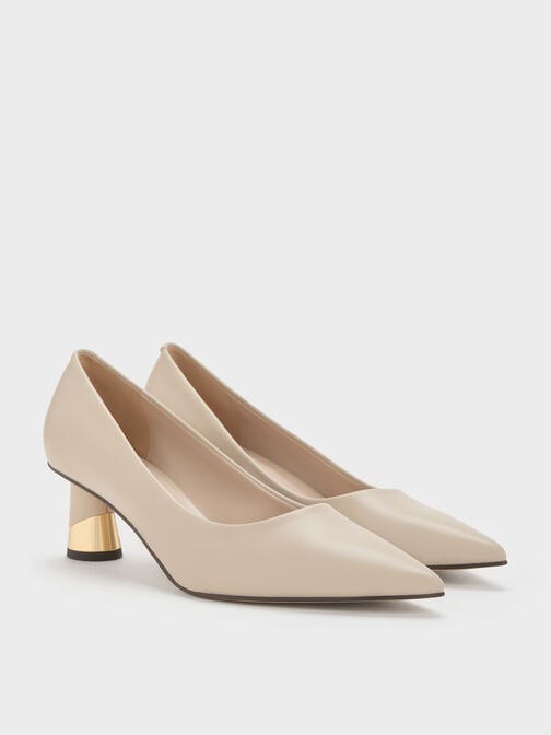 حذاء كعب ميتالك, أبيض طباشيري, hi-res