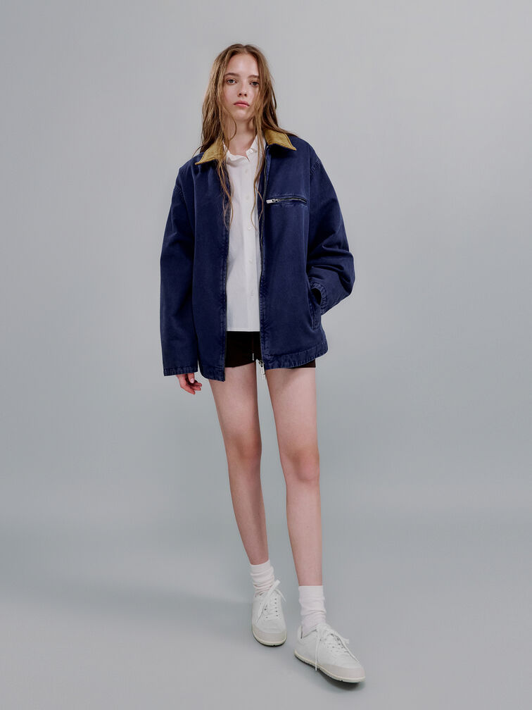 حذاء سنيكرز برقبة قصيرة شامواه صناعي, أبيض, hi-res