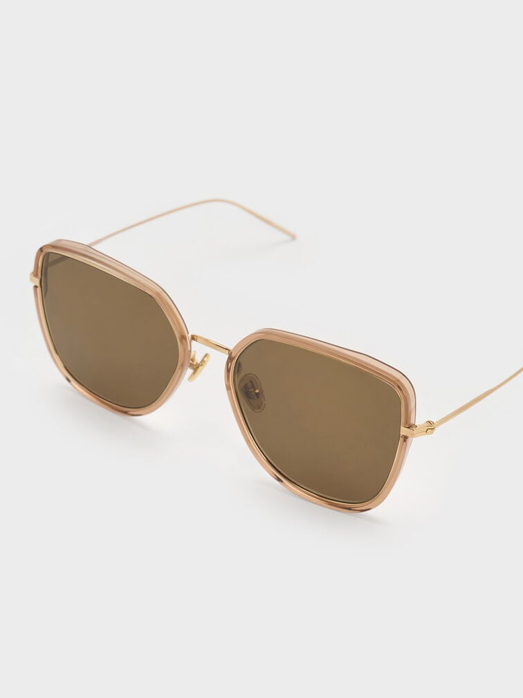 نظارات ليزبث تصميم فراشة, بني كستنائي, hi-res