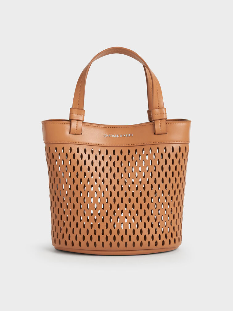 شنطة توت جونو مثقبة, بني محمر, hi-res