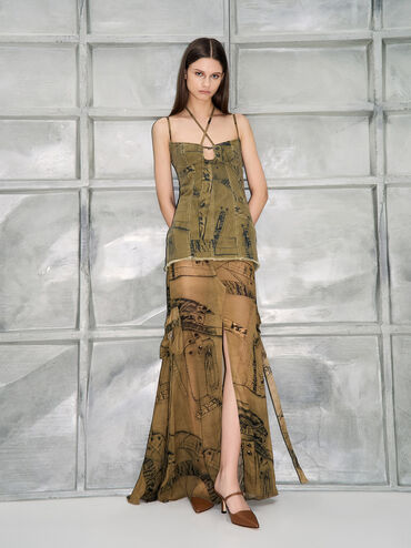 حذاء مفتوح من الخلف بحزام بمشبك, كونياكي, hi-res