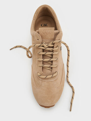Jace Suede Sneakers, Beige, hi-res