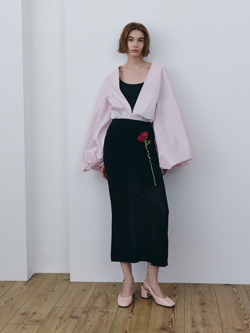 حذاء "داني" بسير خلفي لامع, وردي خجول, hi-res