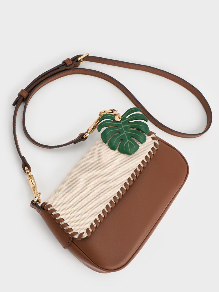 Blume Canvas Braided Shoulder Bag, Taupe Canvas, hi-res