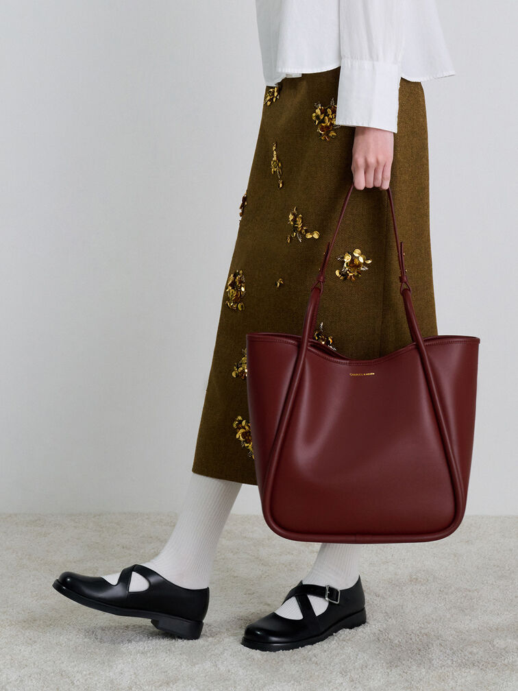 حقيبة ليلا توت باج واسعة بتصميم انسيابي, برقوق التوت, hi-res