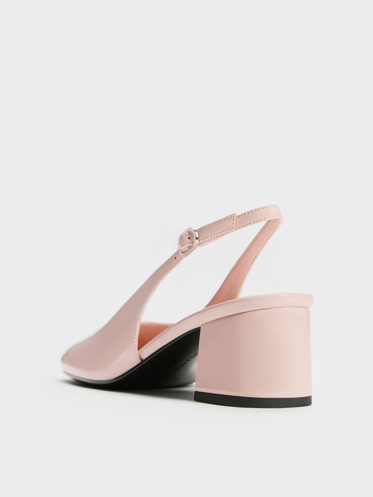 Danni Patent Slingback Pumps, Blush, hi-res